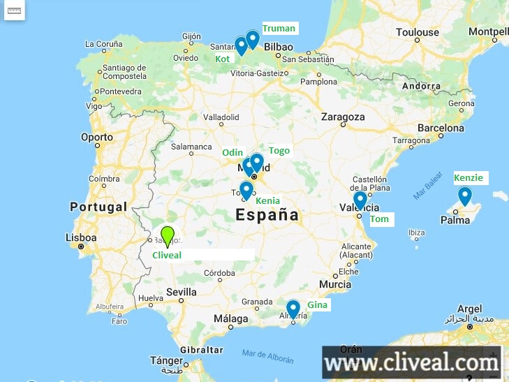 mapa dalmatas de cliveal